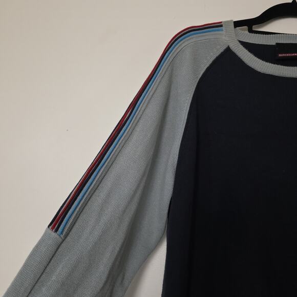 Vintage 90s Y2K Quicksilver Crewneck Sweater Mens L Jumper Surf Skate Slv Stripe - Picture 2 of 10